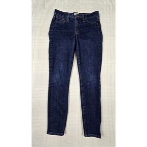 J Crew Jeans Women 28 Blue 8" Toothpick Skinny Denim Mid Rise Stretch Preppy
